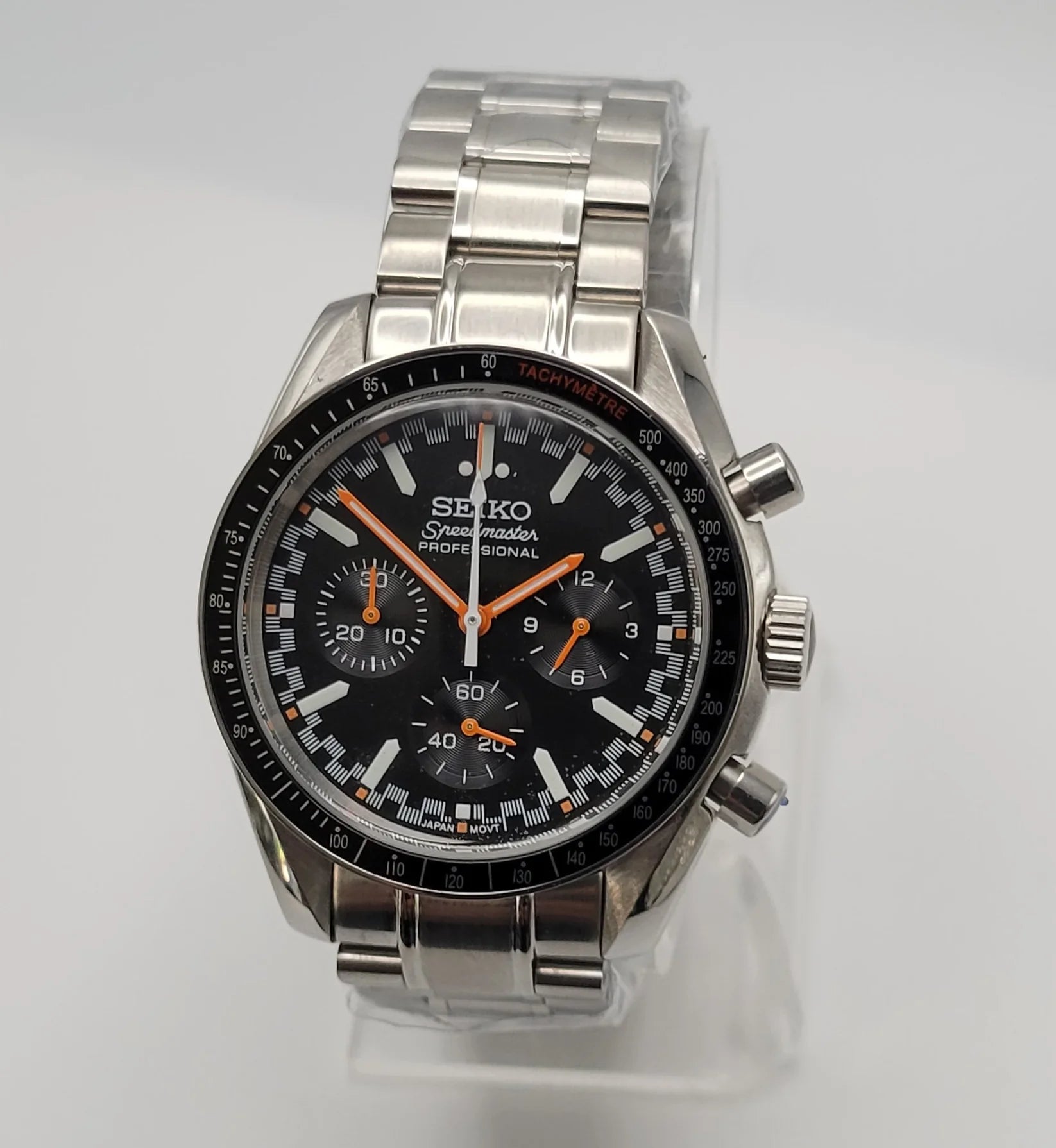 Black Speedmaster Seikomod  Watch