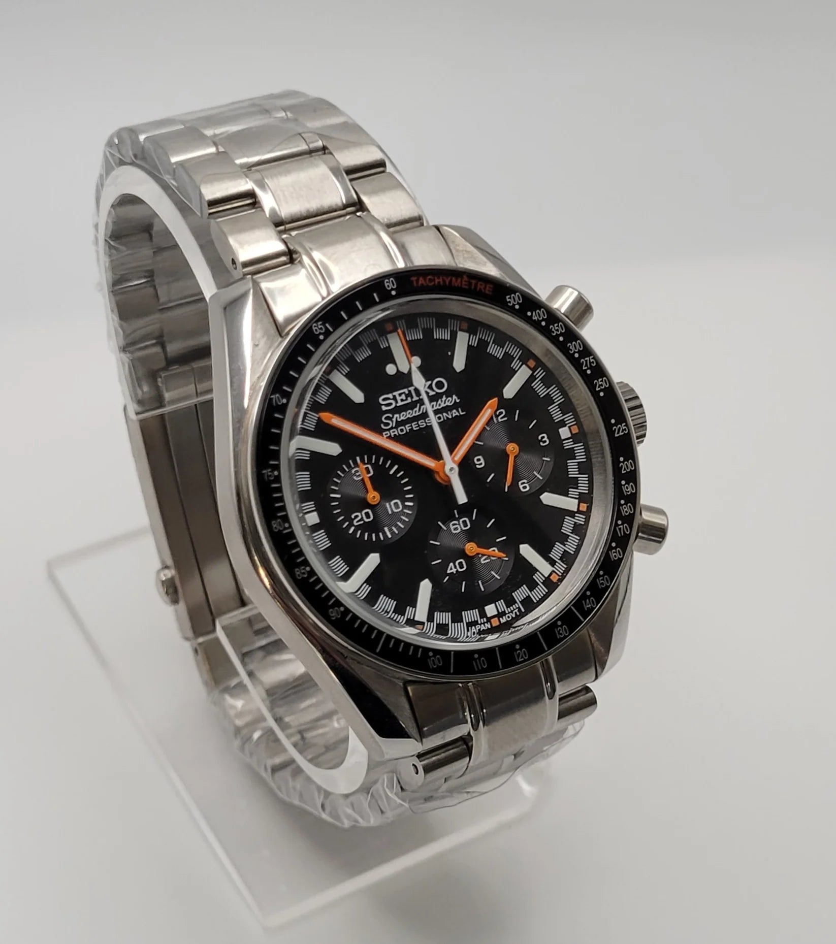 Black Speedmaster Seikomod  Watch