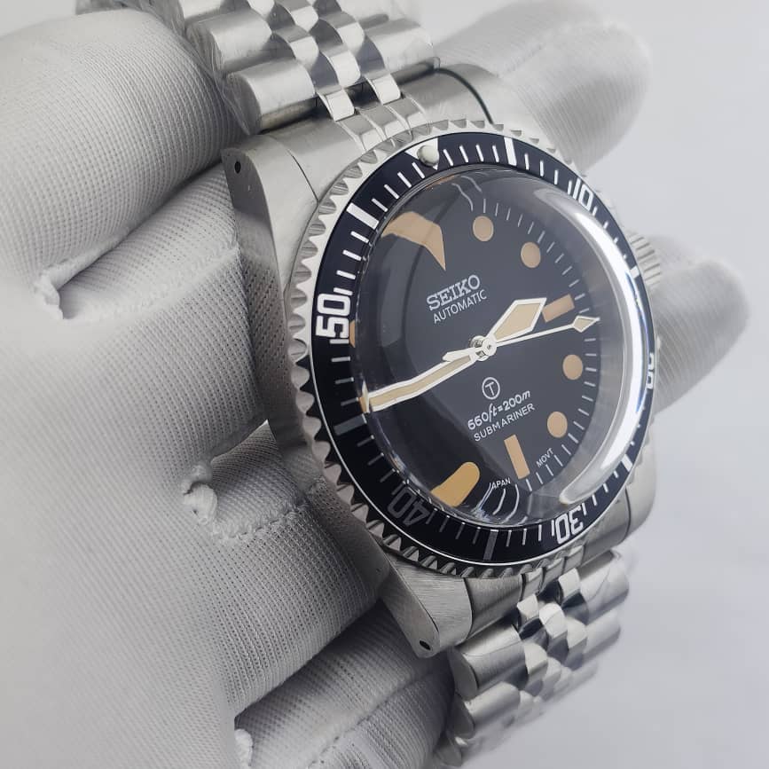 Custom Vintage Milsub Mod Watch Steel