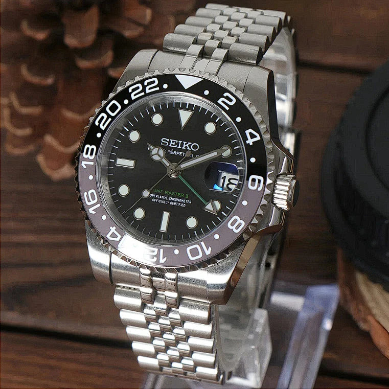 Seiko Mod GMT Bruce Wayne