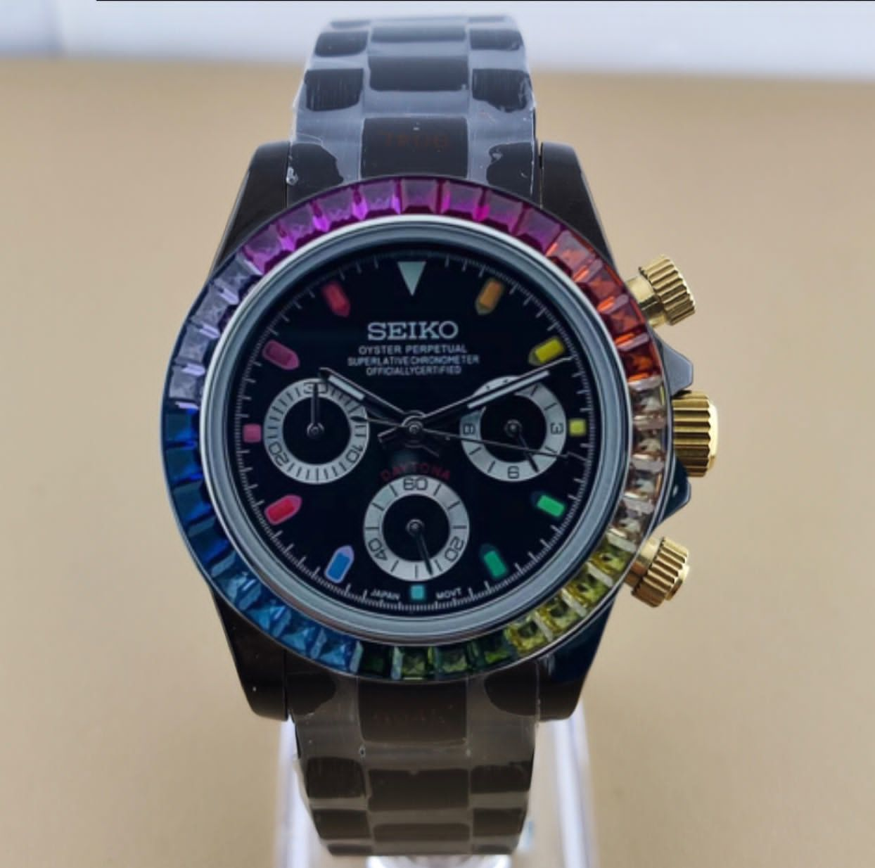 Seikomod Daytona Black Daimond