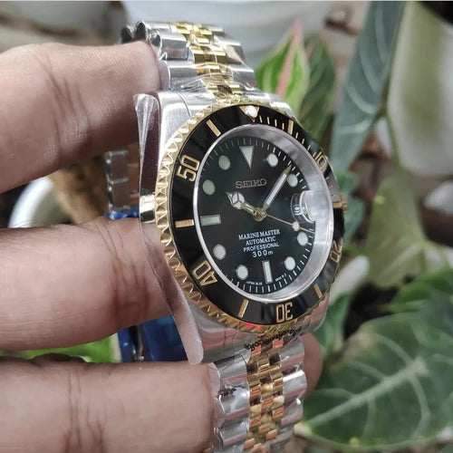 Seiko Mod Submariner Silver - Gold