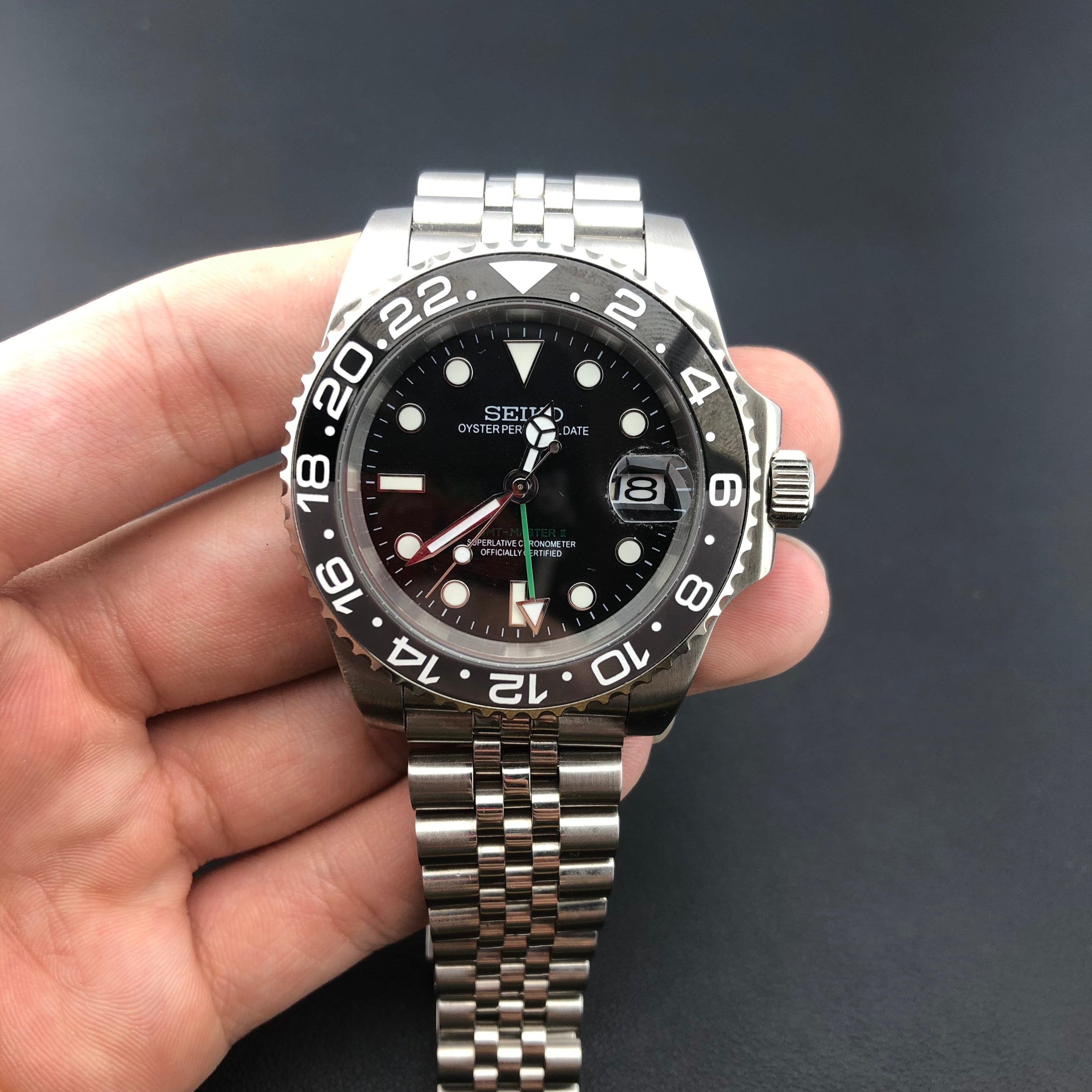 Seiko Mod GMT Bruce Wayne